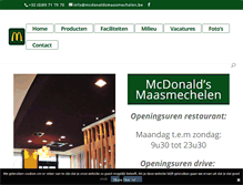 Tablet Screenshot of mcdonaldsmaasmechelen.be